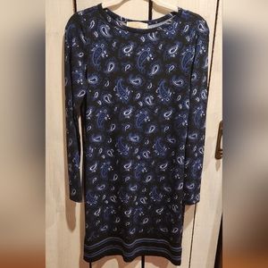 MICHAEL Michael Kors Paisley Midi Length Long Sleeve Dress